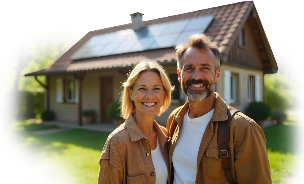 Couple investissant dans la rénovation énergétique